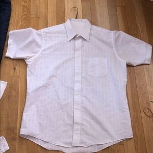 David Taylor White Short-Sleeve Dress Shirt